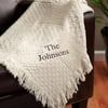Personalized Throw - Woven Block Font