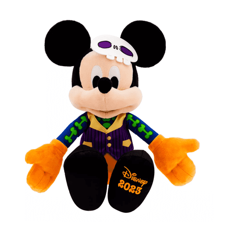 Disney 2023 Halloween Mickey Skeleton Glow in the Dark Plush New with Tag