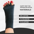 thumbnail image 7 of Happy Feet Toe Alignment Separator Socks, Prevent Foot Cramps and hammertoes, Toe Separator Massage Socks, 7 of 7