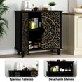 thumbnail image 2 of HLR 32" W Mid Century Modern Accent Cabinet with 2 Doors, Sideboard Buffet with Storage, Black., 2 of 7