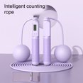 thumbnail image 3 of fastboy PVC Jump Rope Portable Replacement Digital Nonslip Handle Indoor Outdoor Ergonomic Quiet Running Jumping Ropes Purple 2 in 1, 3 of 6