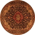 thumbnail image 1 of Ahgly Company Indoor Round Persian Orange Traditional Area Rugs, 7' Round, 1 of 1