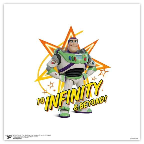 Gallery Pops Disney Pixar Toy Story - Buzz Lightyear To Infinity and Beyond Wall Art, Unframed Version, 12" x 12"
