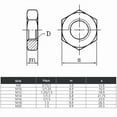 thumbnail image 2 of 20pcs Fine Thread Nut M8 M10 M12 M14 M16 White Zinc Hex Thin Nuts Lock Fastener, 2 of 4