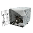 thumbnail image 5 of Floral Dog Crate Cover, Cosmos Flowers Blue Grey Tones Simplistic and Continuous Composition, Easy to Use Pet Kennel Cover Small Dogs Puppies Kittens, 7 Sizes, Off White and Sea Blue, by Ambesonne, 5 of 6
