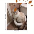 thumbnail image 3 of Fluffy Cat Toilet Scene Canvas Print, Art Decor for Living Room, Bedroom, Bathroom, Office, Hotel, 3 of 8