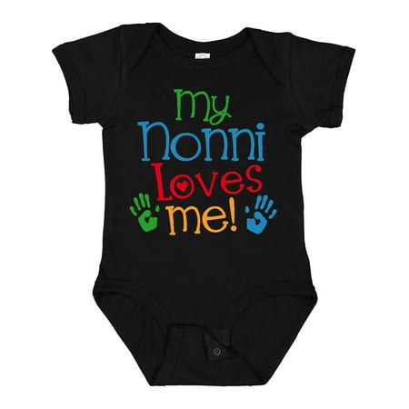 

Inktastic My Nonni Loves Me Gift Baby Boy or Baby Girl Bodysuit