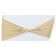 thumbnail image 2 of MDS Pack of 150 Spandex Chair Bow Sash Bands Ties Without Buckle for Wedding - Champagne Gold, 2 of 6