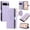 Purple, variant on TECH CIRCLE For Google Pixel 8 Case Wallet for Women Girl,Luxury PU Leather Crossbody Wristlet Strap Kickstand Slim Card Holder Slots Wallet Case for Google Pixel 8 6.2" 2023,Black