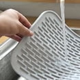 thumbnail image 4 of Alfombrilla para secar platos de fácil limpieza, uso multifuncional en la cocina o el baño, superficie antideslizante de silicona flexible, diseño resistente al calor y de secado rápido, crestas, 4 of 5