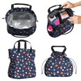 thumbnail image 2 of Astronaut and Earth Blue Pattern Drawstring Insulated Lunch Bag for Women, Stain-Resistant Large Lunch Tote with Multi-Pockets for Work Office, 2 of 6