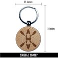 thumbnail image 2 of Double Kayak with Crossed Paddles Round Keychain Charm Tag - Engraved Wood, 2 of 6