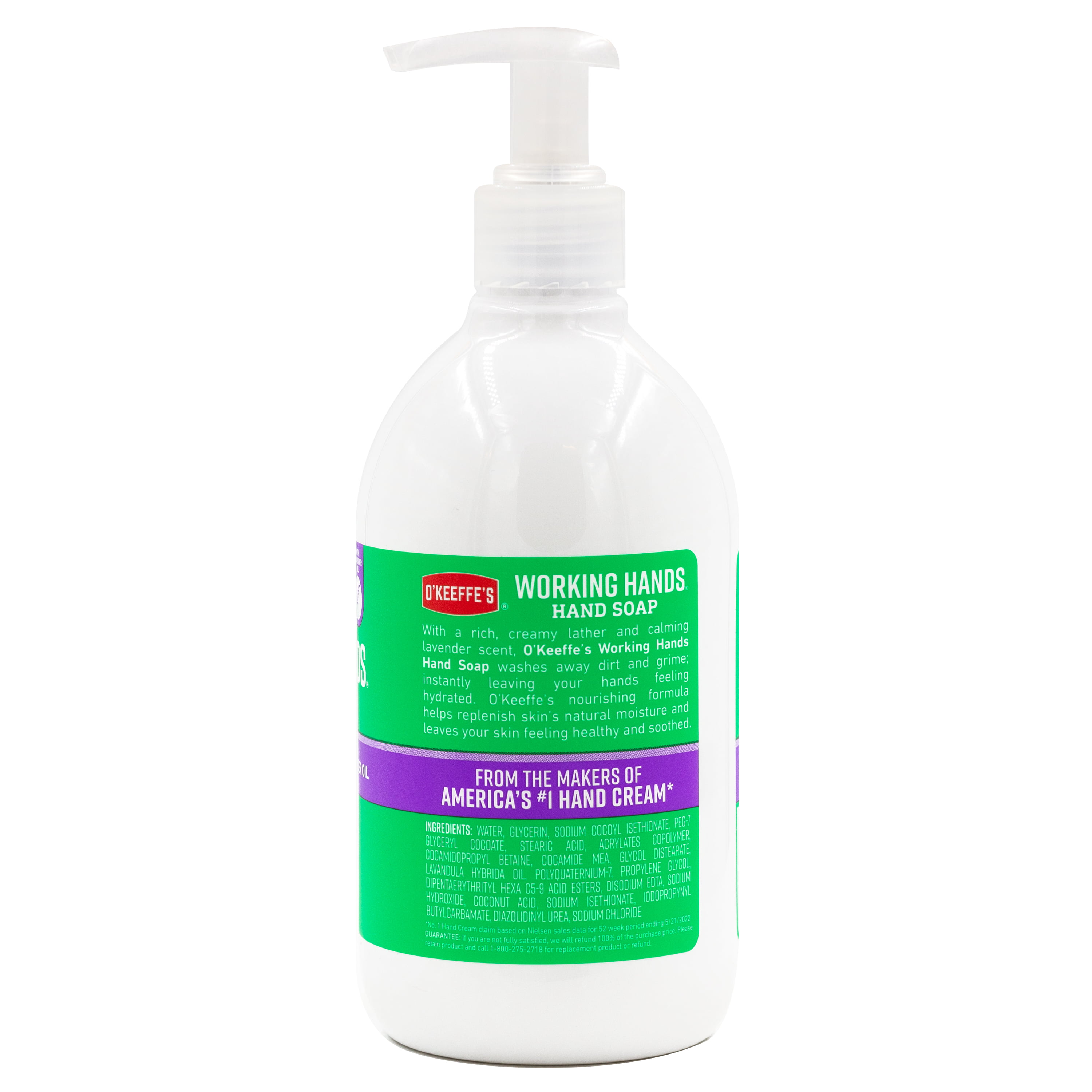 O'Keeffe's Working Hands Moisturizing Liquid Hand Soap, Lavender Scent , 12  fl oz (354 ml) for extremely dry, cracked hands