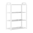 thumbnail image 2 of 4-Tier Shoe Rack Organizer | Stackable Plastic Shoe Shelf for Men Women & Kids | Black or White | Space-Saving Storage for Closet Entryway Bedroom | Easy Assembly No Tools Needed, 2 of 6