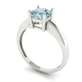 thumbnail image 2 of Clara Pucci 14K White Gold 1ct SkyBlueTopaz Solitaire Ring for Women, 2 of 7