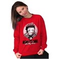 thumbnail image 3 of Biker Betty Boop Cartoon Born to Ride Women Crewneck Sweatshirt Brisco Brands S, 3 of 5