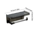 thumbnail image 3 of Amketima No Drill Bathroom Toilet Paper Holder with Shelf Acrylic Aluminum Wall Mounted 7.28 Inch for Tissue Roll Storage Phone Wipes, 3 of 6