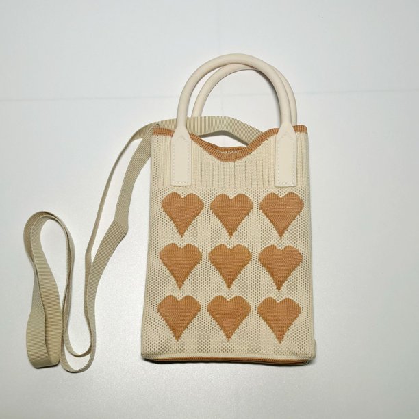 Bolso para teléfono móvil a cuadros, bolso de mensajero para mujer, mini bolso pequeño, lindo y ligero, bolso de mano para las cuatro estaciones, bolso de punto