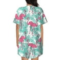 thumbnail image 6 of Sigee Flamingo for Sleepwear Casual Pjs with Pockets Women's Pajamas Sets Shorts 2 Piece Short Sleeve Lounge Sets X-Large, 6 of 9