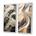 thumbnail image 3 of Designart "Desert Oasis Rivers among Eternal Dunes I" Desert Framed Wall Art Set Of 2 - Global White Framed Canvas Set For Living Room Decor, 3 of 6