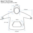 thumbnail image 3 of Qoosea Wearable Blanket Hoodie Oversized Sherpa Fuzzy Sweatshirt with Giant Pocket Cozy Hooded Blanket for Women Men Winter Christmas Gifts Grey, 3 of 7