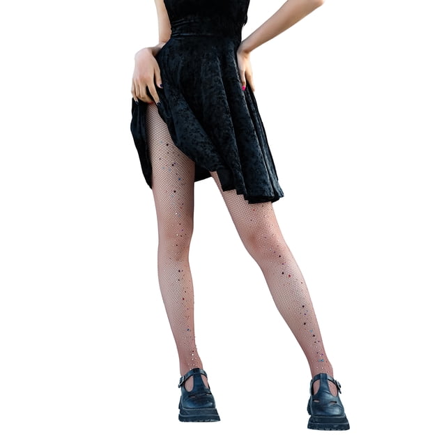 xiaxaixu Leggings Bas Résille pour Femmes Collants Transparents Colorés à Strass pour Robe Rendez-Vous Tenue de Boîte de Nuit