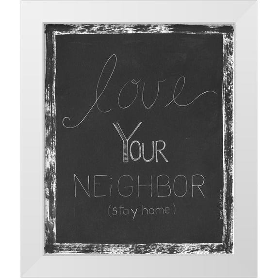 Shamp, Cindy 15x17 White Modern Wood Framed Museum Art Print Titled - Stay Home