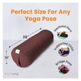 thumbnail image 2 of Yoga Bolster Pillow for Restorative Yoga and Meditation, 100% Cotton Cylindrical Cushion with Washable Cover, Firm Support for Asana and Balance, 2 of 6