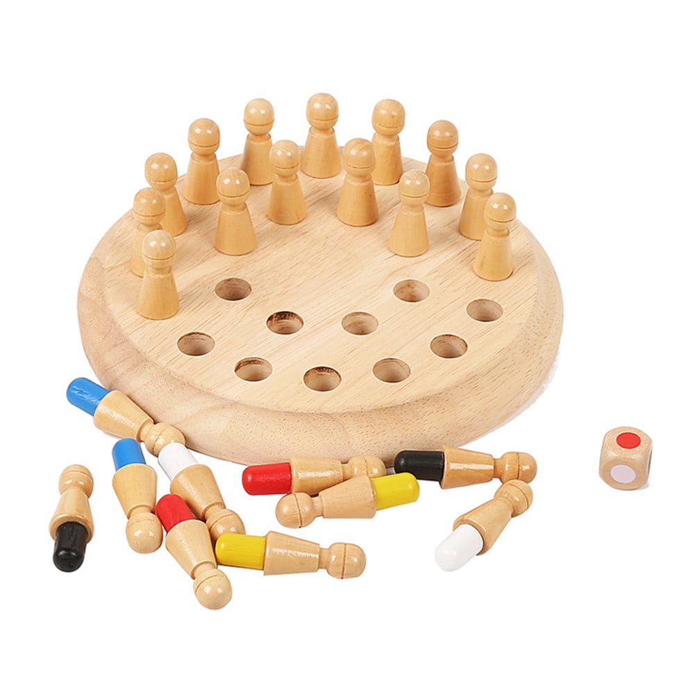 Wooden Memory Match Stick Chess Game Children Early 3D Educational Party K7Z2 