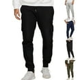 thumbnail image 5 of Chiccall Men's Cargo Sweatpants Fleece Elastic Bottom Joggers Drawstring Elastic Waisted Casual Athletic Jogging Pants with Pockets, 5 of 5