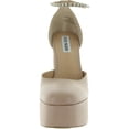 thumbnail image 2 of Steve Madden Bangle Blush Leather Ankle Strap Super High Platform Pump Sandals (Blush Leather, 8), 2 of 4