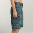 thumbnail image 5 of Timegard Denim Shorts for Women Mid Waist Straight Leg Cargo Jean Shorts Half Pants Outdoor Streetwear, 5 of 6