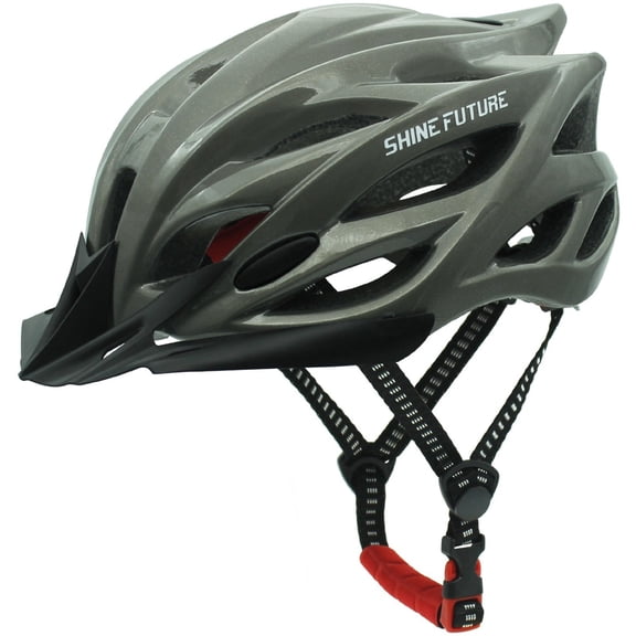 Shinefuture Adult Bike Helmet with LED Light & Goggles