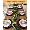thumbnail image 4 of 13 Inch Round Placemats Set of 6, Pink Ribbon Non Slip Heat Insulation PP Table Mats, Wings Romantic Love Heart Flowers Black Washable Place Mats for Kitchen Dining Party Table Decor, 4 of 7