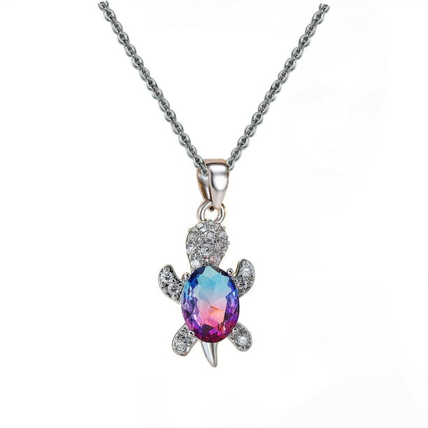 Collar con colgante de tortuga para niños, joyería europea y para mujer, regalo de joyería, un collar