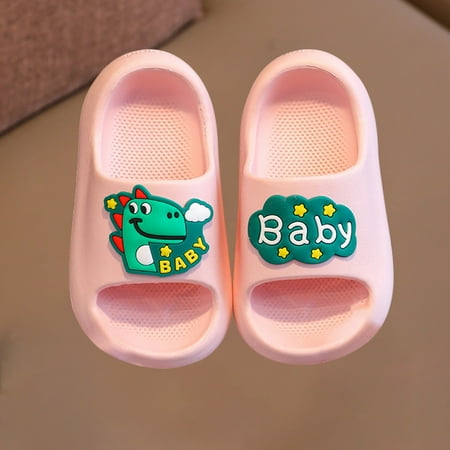 

Cathalem Girl Slippers Size 5 Home Dinosaur Slippers For Children KidsChildren Slippers Cartoon Soft Sole In Little Kid Slipper Pink 3.5 Years