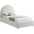 thumbnail image 1 of Meridian Furniture Milo Cream Fabric Twin Bed, 1 of 8