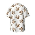 thumbnail image 2 of Wukai Retro Squirrel Men's Casual Short-Sleeve Button Down Shirt - Lightweight Summer Dress Shirt for Daily Wear-3X-Large, 2 of 7