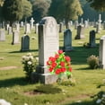thumbnail image 5 of 1 Bouquet Artificial Cemetery Flowers for Graves - Realistic Memorial Day Wildflower Bouquet, UV Resistant Silk Floral Arrangements for Headstones, Tombstones, Outdoor Grave Decorations, 5 of 5