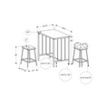 thumbnail image 5 of Dining Set - 3pcs Set - Counter Height - 36" Rectangular - Kitchen - Brown, 5 of 5
