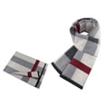 thumbnail image 3 of Bufanda de lujo para hombre, suave, cálida, elegante, a cuadros, de cachemira, tacto cálido, 3 of 5