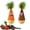 Angry & Happy Carrot, variant on Wooden Wobble Cat Toy, Natural Beechwood Self-Righting Tumbler – 2-Pack Angry & Happy Carrot Kicker, Interactive Silent Cat Toy for Indoor Cats, Battery-Free Plush, Aesthetic Home Decor Gift