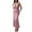 Pink, variant on MIXUE Summer Dresses for Women Solid Color Deep V Neck Sleeveless Backless Sexy Slim Evening Gown Maxi Dress Beachwear,Pink,XL