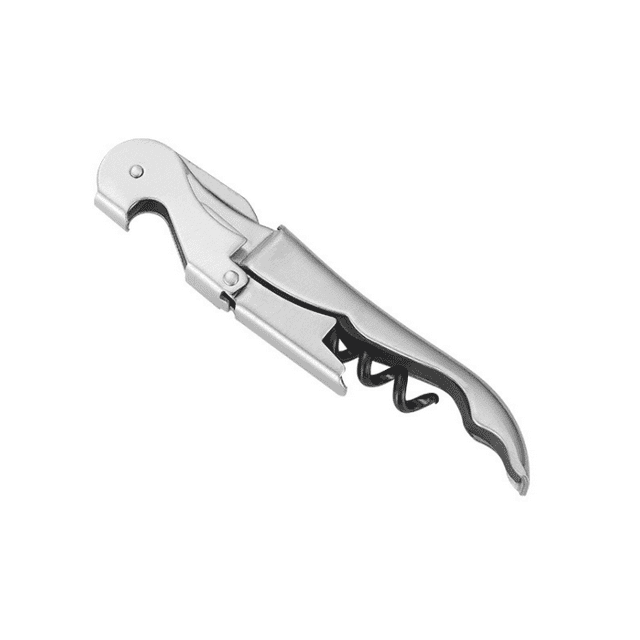 Professional Waiter´s Corkscrew for all Cork Stoppered and Beer Cap Bottles-Stainless Steel Lightweight Corkscrews for Wine Bottles-Set of 1 Wine Opener Used for the Best Waiters