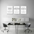 thumbnail image 5 of Inspirational Wall Art - Framed Canvas Wall Art,Grind Slogan,Success Quotes, Office Wall Art, White Large Poster, Positive Motivational, Execute Poster (C-3pcs,12x16inchx3pcs), 5 of 6