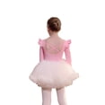 thumbnail image 2 of ‌LYMAYTER Girls Kids Criss-Cross Ballet Tutu Dress Set Fashion Long Sleeve Ruffle for Leotard Suit 3-11Y, 2 of 8