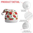 thumbnail image 4 of Salouo Rose Flowers for Adult Christmas Hat Xmas Holiday Hat Santa Hat for Women & Men Festive Headwear Accessories Fit for Christmas/ New Year/Holiday/Party,1PC, 4 of 6