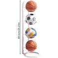 thumbnail image 2 of HELIAHOO Vertical Ball Storage Rack, Metal Basketball Holder, Multi-Layer Ball Display Rack Stand, Sports Equipment Organizer for Basketball Football Volleyball CJ915-99954, 2 of 8