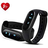 - Wonyered Bluetooth OLED Touch Screen IP67 Waterproof Smart Fitness Tracker With Heart Rate Blood pressure Slee