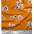 thumbnail image 1 of Soimoi Cotton Voile Fabric Golden Retriever Dog Decor Fabric Printed Yard 56 Inch Wide, 1 of 3